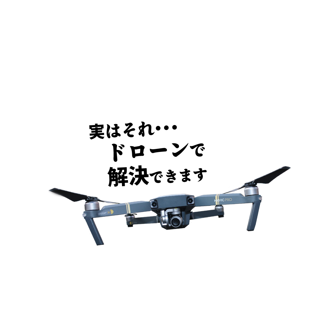 実はそれ、ドローンで解決できます