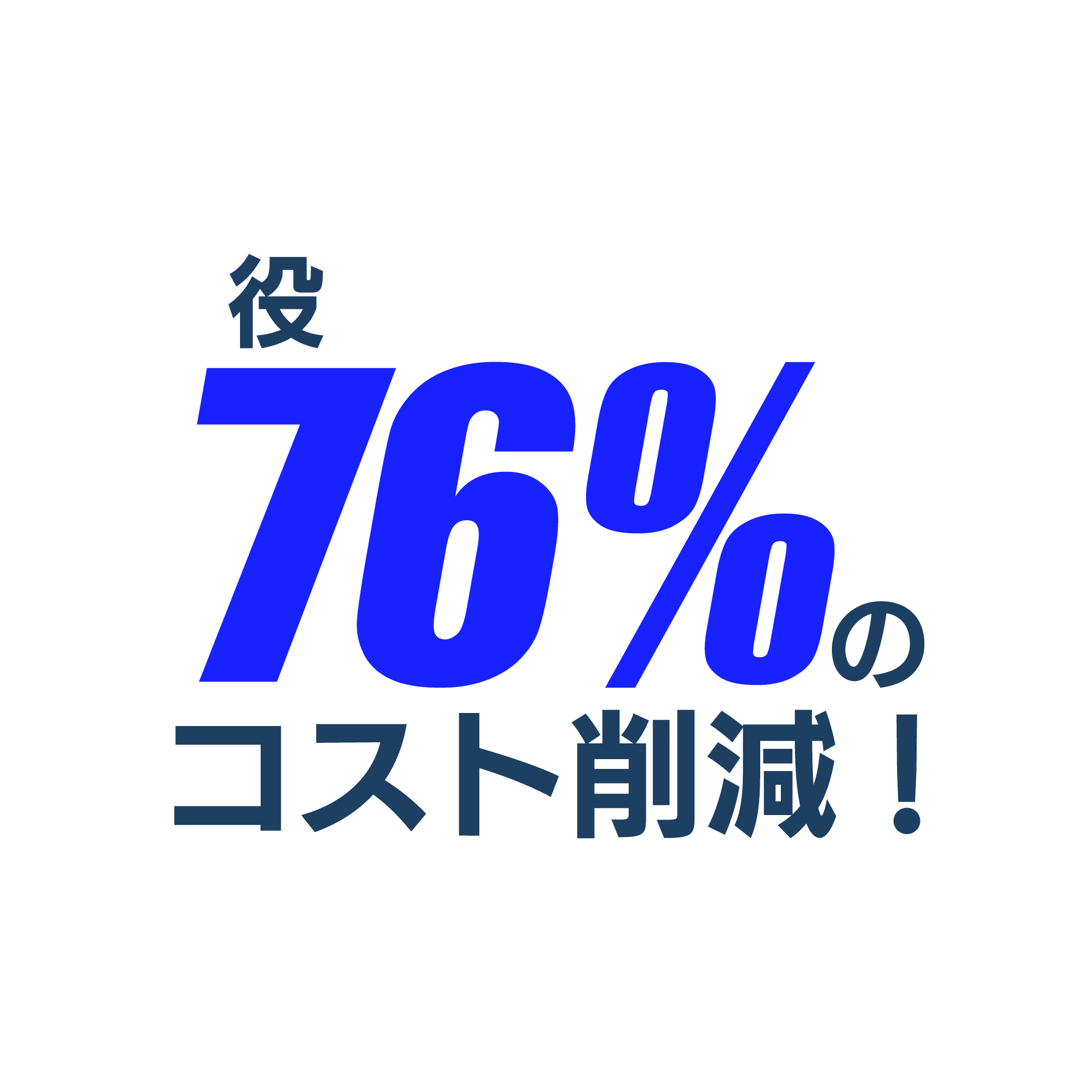 訳76%のコスト削減